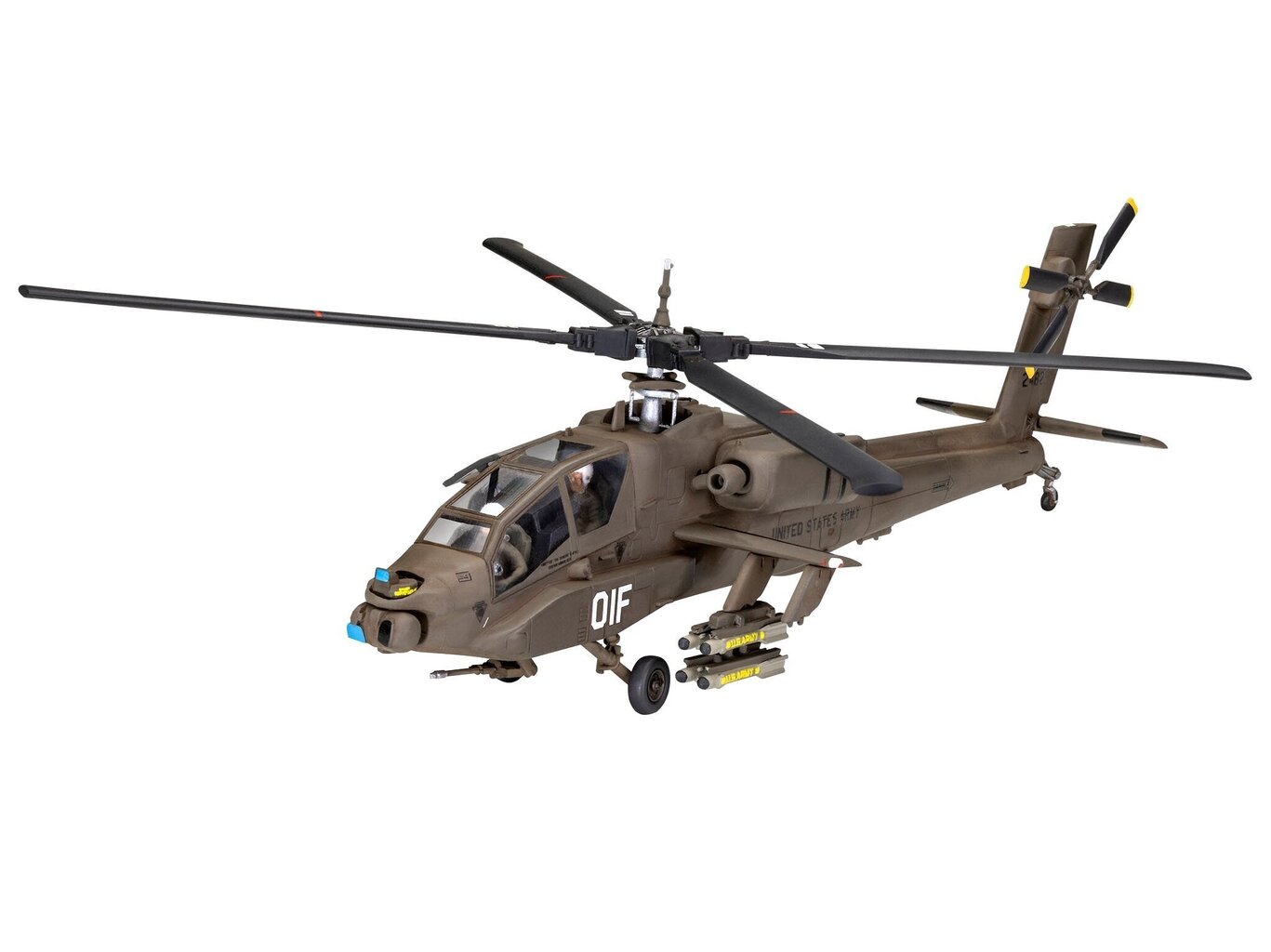 Revell - AH-64A Apache, 1/72, 03824 цена и информация | Klotsid ja konstruktorid | hansapost.ee