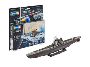 Revell - German Submarine Type VII C/41 Model Set, 1/350, 65154 hind ja info | Klotsid ja konstruktorid | hansapost.ee