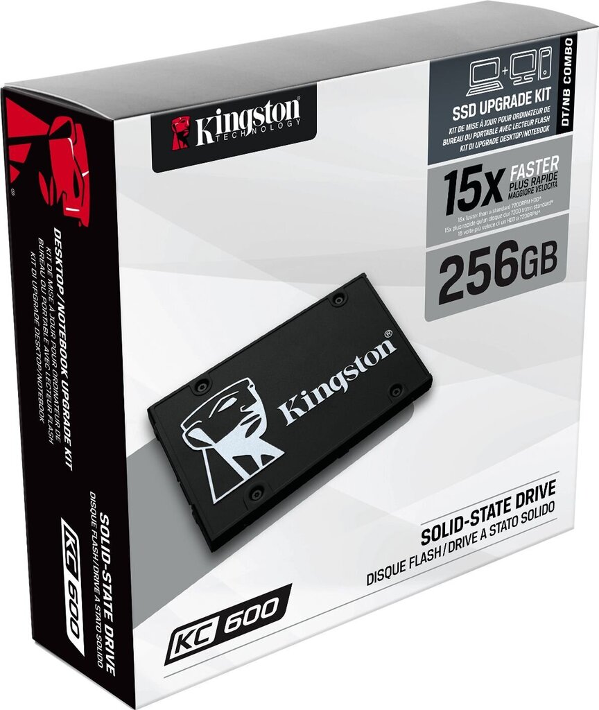 Kõvaketas Kingston KC600 256 GB SSD цена и информация | Sisemised kõvakettad | hansapost.ee