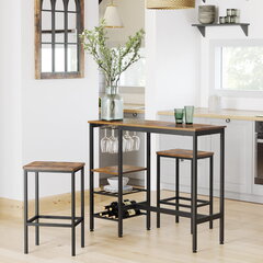 Кухонный стол Leobert LBT013B01, коричневый цена и информация | Кухонные и обеденные столы | hansapost.ee