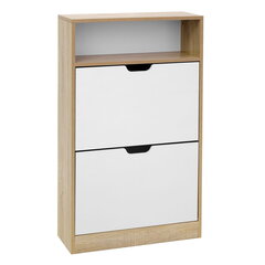 Jalanõude kapp Leobert LBC04NW, valge/pruun price and information | Shoe cupboards, shoe racks | hansapost.ee