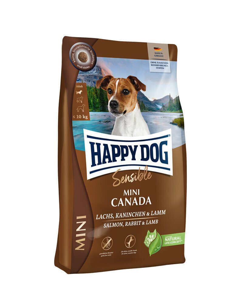 Happy Dog Sensible Mini Canada väikest tõugu koertele lõhe, küüliku- ja lambalihaga, 4 kg hind ja info | Koerte kuivtoit ja krõbinad | hansapost.ee