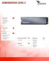 ADATA ASWORDFISH-250G-C цена и информация | Внутренние жёсткие диски (HDD, SSD, Hybrid) | hansapost.ee