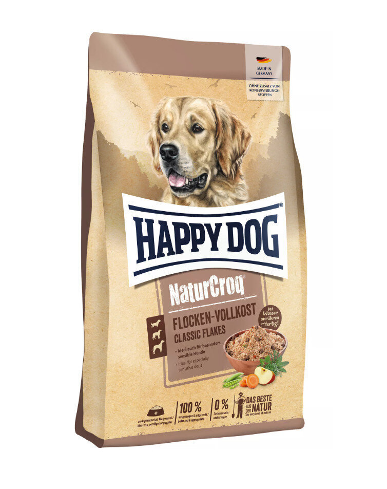 Happy Dog Flocken Vollkost kõikidele koeratõugudele, 10 kg цена и информация | Koerte kuivtoit ja krõbinad | hansapost.ee