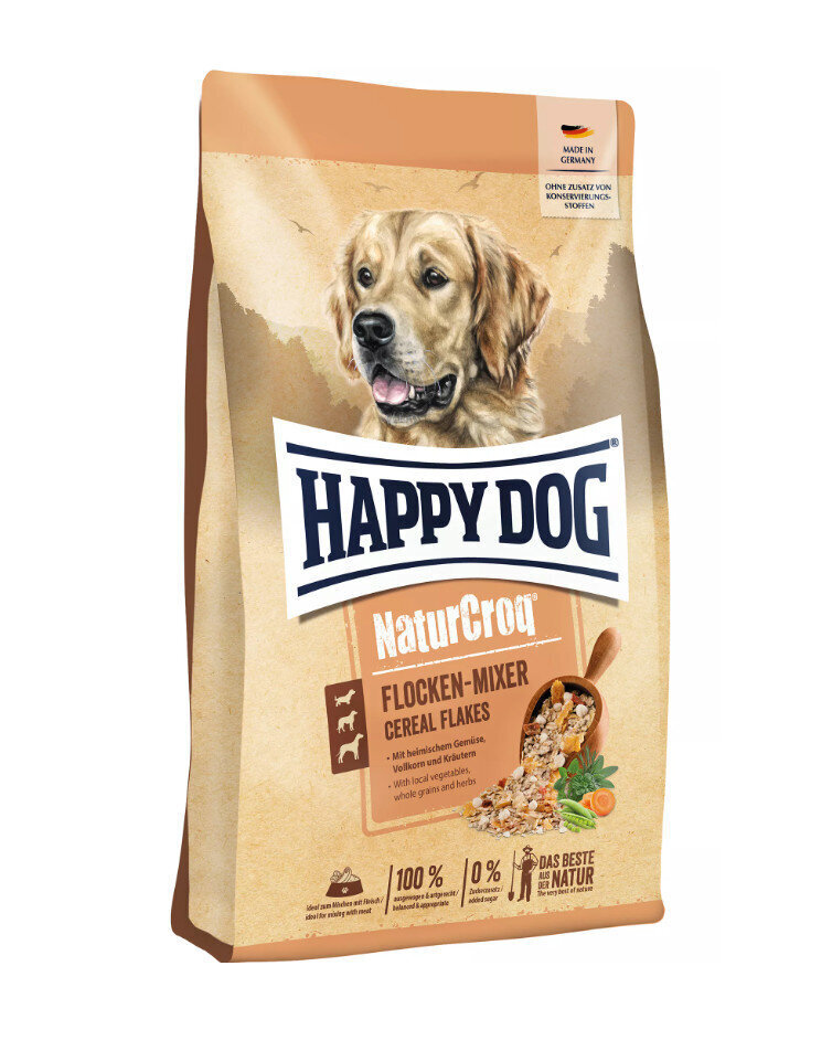 Happy Dog NaturCro Flocken mixer kõikidele koeratõugudele, 10 kg цена и информация | Koerte kuivtoit ja krõbinad | hansapost.ee