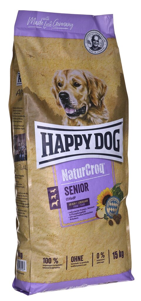 Happy Dog NaturCroq Senior igat tõugu koertele kodulinnulihaga, 15 kg цена и информация | Koerte kuivtoit ja krõbinad | hansapost.ee