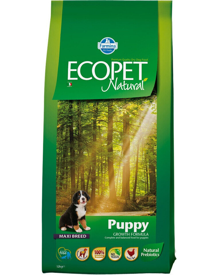 Farmina Ecopet Natural suurt tõugu koertele koos kanaga, 12 kg hind ja info | Koerte kuivtoit ja krõbinad | hansapost.ee