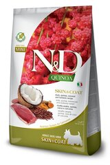 Farmina N&D Quinoa Dog Skin&Coat Adult Mini väikest tõugu koertele koos pardi ja kookosega, 2,5 kg hind ja info | Koerte kuivtoit ja krõbinad | hansapost.ee