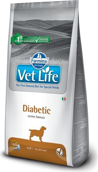 Farmina Pet Foods Vet LIfe Diabetic igat tõugu koertele koos kodulindudega, 2 kg hind ja info | Koerte kuivtoit ja krõbinad | hansapost.ee