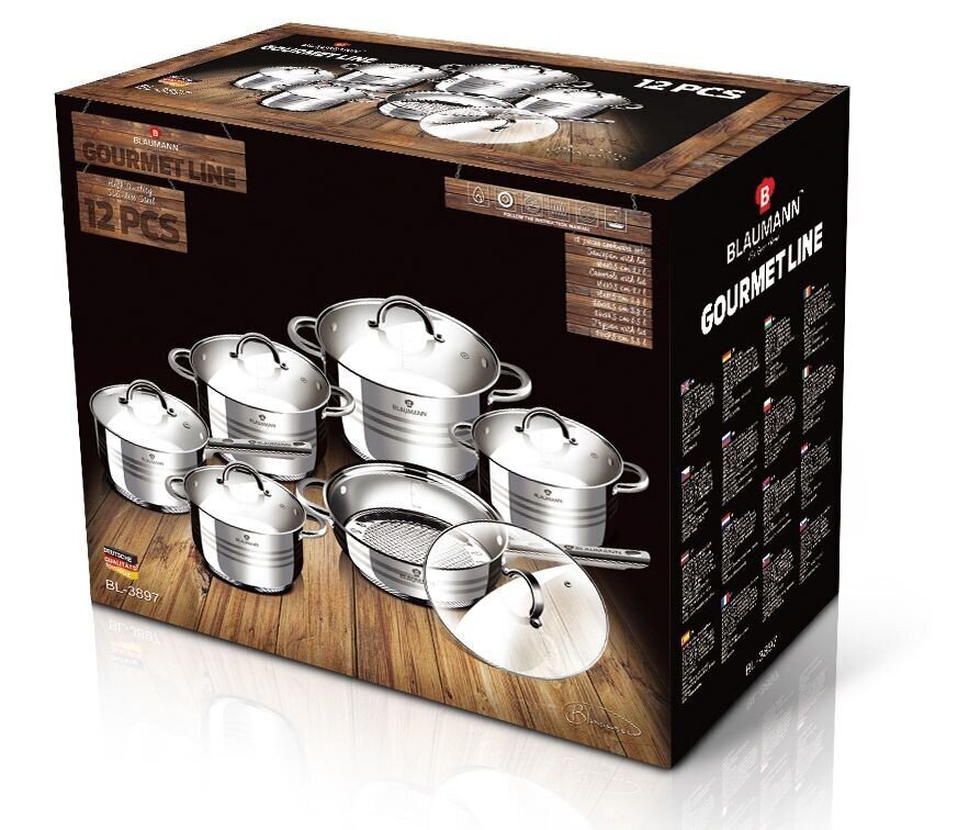 Blaumann pottide komplekt Gourmet Line, 12 tk hind ja info | Potid | hansapost.ee