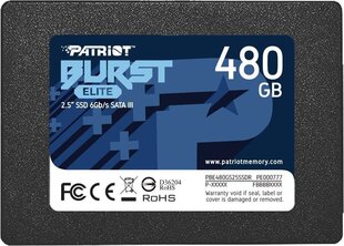 Patriot PBE480GS25SSDR. цена и информация | Внутренние жёсткие диски (HDD, SSD, Hybrid) | hansapost.ee