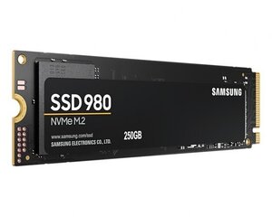 SSD|SAMSUNG|980 Evo|250GB|M.2|PCIE|NVMe|MLC|Скорость записи 1300 МБайт/с|Скорость чтения 2900 МБайт/с|2.38mm|TBW 150 TB|MTBF 1500000 часов|MZ-V8V250BW цена и информация | Внутренние жёсткие диски (HDD, SSD, Hybrid) | hansapost.ee
