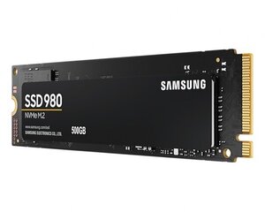SSD|SAMSUNG|980|500GB|M.2|PCIE|NVMe|MLC|Write speed 2600 MBytes/sec|Read speed 3100 MBytes/sec|2.38mm|TBW 300 TB|MTBF 1500000 hours|MZ-V8V500BW цена и информация | Внутренние жёсткие диски (HDD, SSD, Hybrid) | hansapost.ee