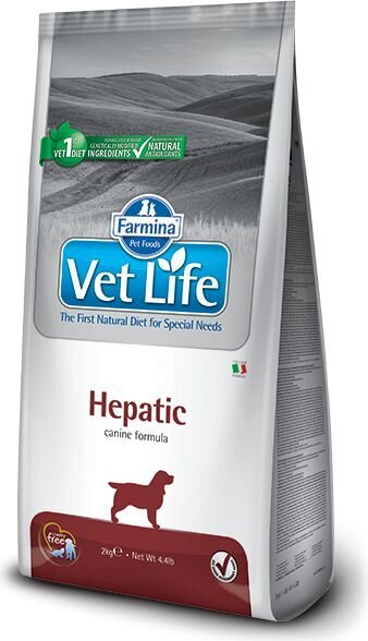 Farmina Pet Foods Vet Life Hepatic Canine igat tõugu koertele linnulihaga, 2kg цена и информация | Koerte kuivtoit ja krõbinad | hansapost.ee