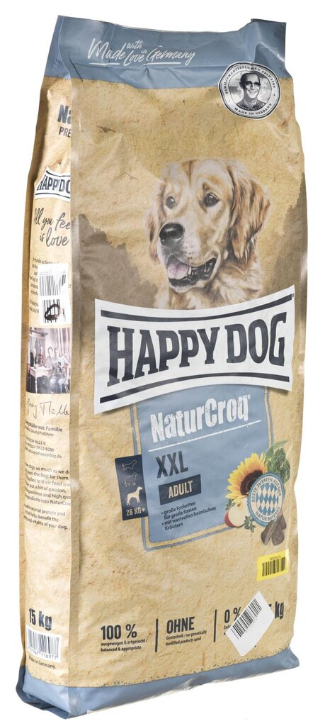 Happy Dog NaturCroq XXL Adult suurte ja eriti suurte tõugude koertele linnulihaga, 15 kg hind ja info | Koerte kuivtoit ja krõbinad | hansapost.ee