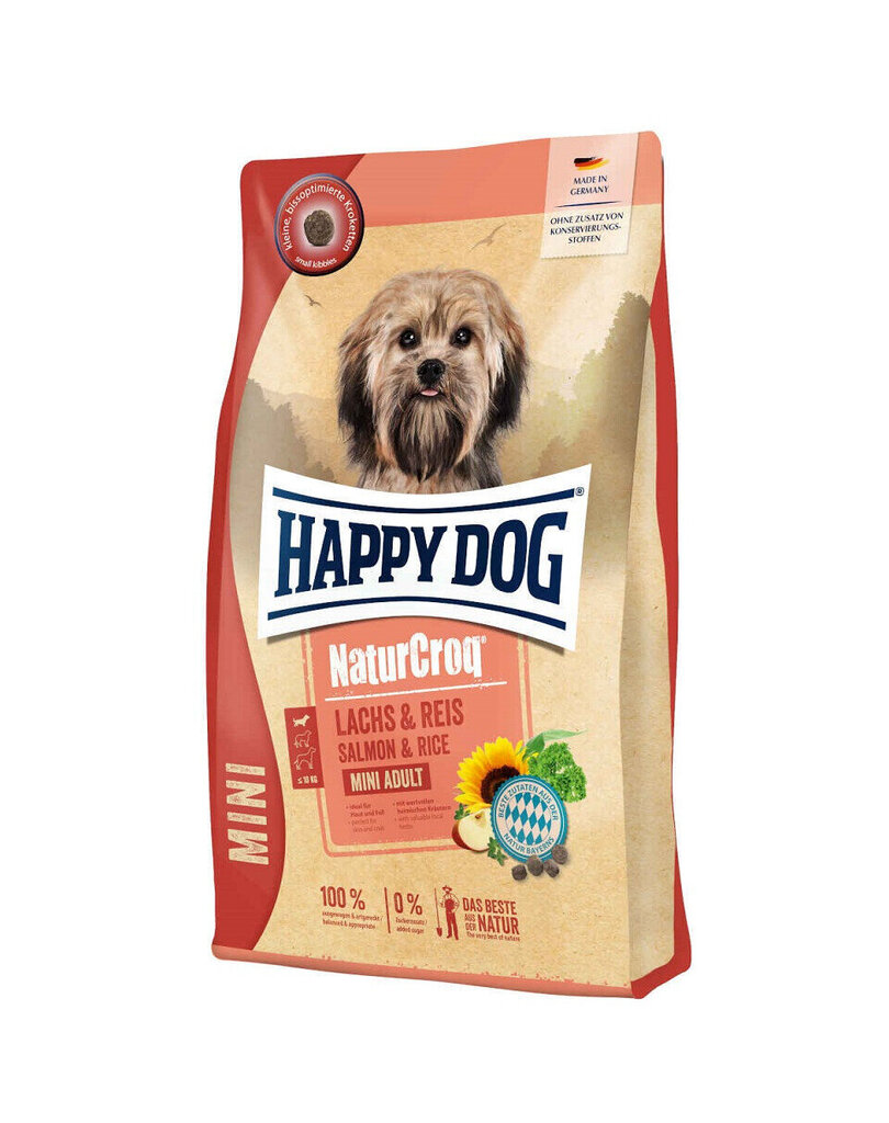 Happy Dog NaturCroq Mini väikest tõugu koertele lõhe ja riisiga, 4 kg цена и информация | Koerte kuivtoit ja krõbinad | hansapost.ee