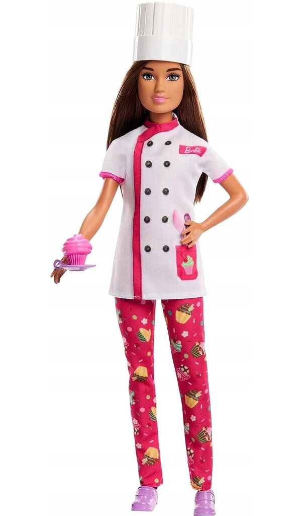 Kirjeldus Barbie nukk armastab on klopsima maitsev kohtleb professionaalne saia kokk! Alati valmis proovima uusi retsepte, ta on riietatud oma vormirõivastega, koos koka jope ja mütsiga. Siia kuulub ka magus cupcake plaadil teenindada oma klientidele. Lap hind ja info | Mänguasjad tüdrukutele | hansapost.ee