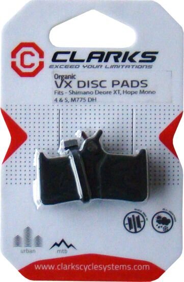 Piduriklotsid Clarks Shimano Hope Shimano XT 755-756, M775, Hope Mono 4, 5 CLA-VX801C цена и информация | Muud jalgratta varuosad | hansapost.ee