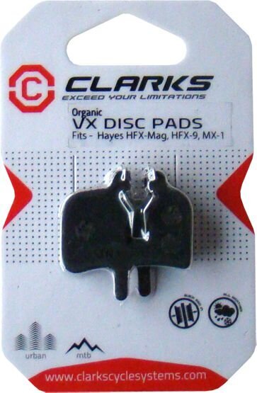 Piduriklotsid Clarks Hayes, HFX-Mag, MX-1, Mag HFX-9 piduritele hind ja info | Muud jalgratta varuosad | hansapost.ee