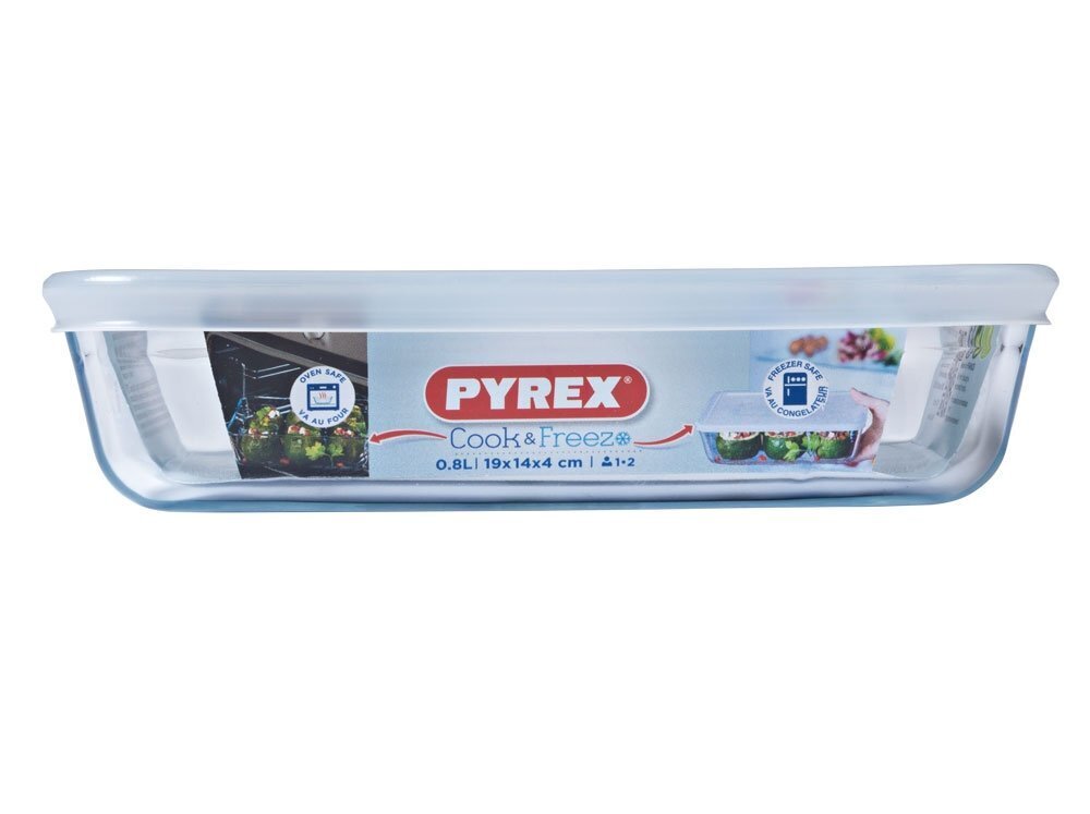 Pyrex kuumakindel konteiner Cook & Freeze, 19x14 cm, 0,8 l цена и информация | Küpsetusnõud ja tarvikud | hansapost.ee
