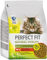 Perfect Fit Natural Vitality kassitoit veise- ja kanalihaga, 3x2,4 kg hind ja info | Perfect Fit Lemmikloomatarbed | hansapost.ee