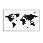 Wallity metallist seinakaunistus World map 16, 70 cm цена и информация | Sisustuselemendid | hansapost.ee