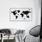 Wallity metallist seinakaunistus World map 16, 70 cm цена и информация | Sisustuselemendid | hansapost.ee