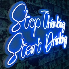 Wallity sienų dekoracija Stop Thinking Start Drinking, 34 cm цена и информация | Детали интерьера | hansapost.ee