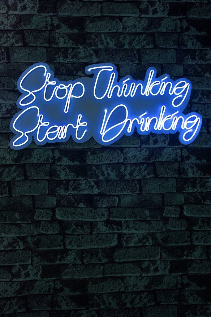 Wallity sienų dekoracija Stop Thinking Start Drinking, 34 cm цена и информация | Sisustuselemendid | hansapost.ee