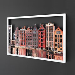 Metallist seinadekoratsioon Amsterdam Houses, 45 cm hind ja info | Sisustuselemendid | hansapost.ee