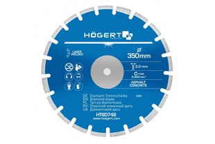 Алмазный отрезной диск для асфальта 350 мм, HT6D748, Hogert цена и информация | Механические инструменты | hansapost.ee