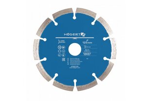 Алмазный отрезной диск по бетону 125 мм, Hogert, HT6D742 цена и информация | Механические инструменты | hansapost.ee