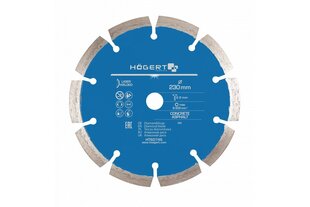 Алмазный отрезной диск по бетону 230 мм, Hogert, HT6D746 цена и информация | Шлифовальные машины | hansapost.ee