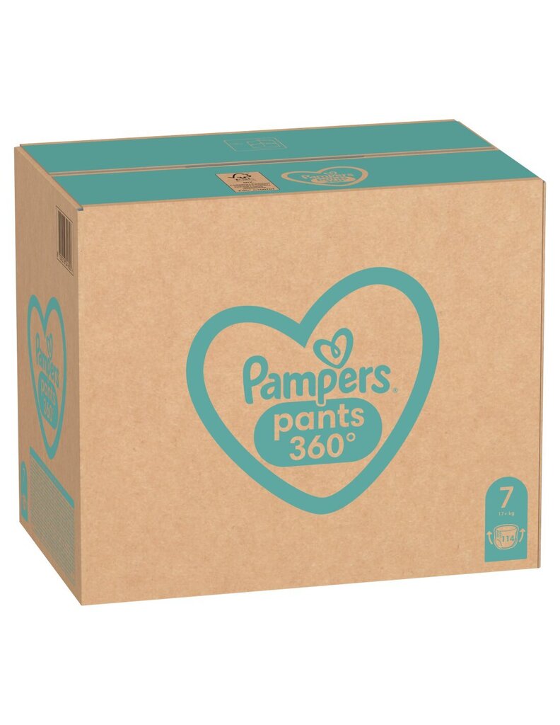 Pampers Pants Püksmähkmed, Suurus 7, 114 Mähet, 17kg+ цена и информация | Mähkmed, riidest mähkmed | hansapost.ee