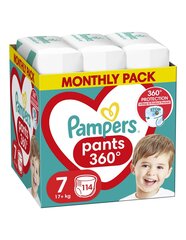 Подгузники - трусики Pampers Pants, размер 7, 114 шт, 17кг+ цена и информация | Подгузники | hansapost.ee