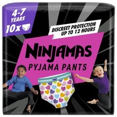 Pampers Ninjamas Pidžaamapüksid Heart, 10 tk, 17-30 kg hind ja info | Mähkmed, riidest mähkmed | hansapost.ee
