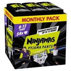 Ночные подгузники-трусики Pampers Ninjamas Space, 54 штуки, 27-43 кг цена и информация | Пеленки | hansapost.ee