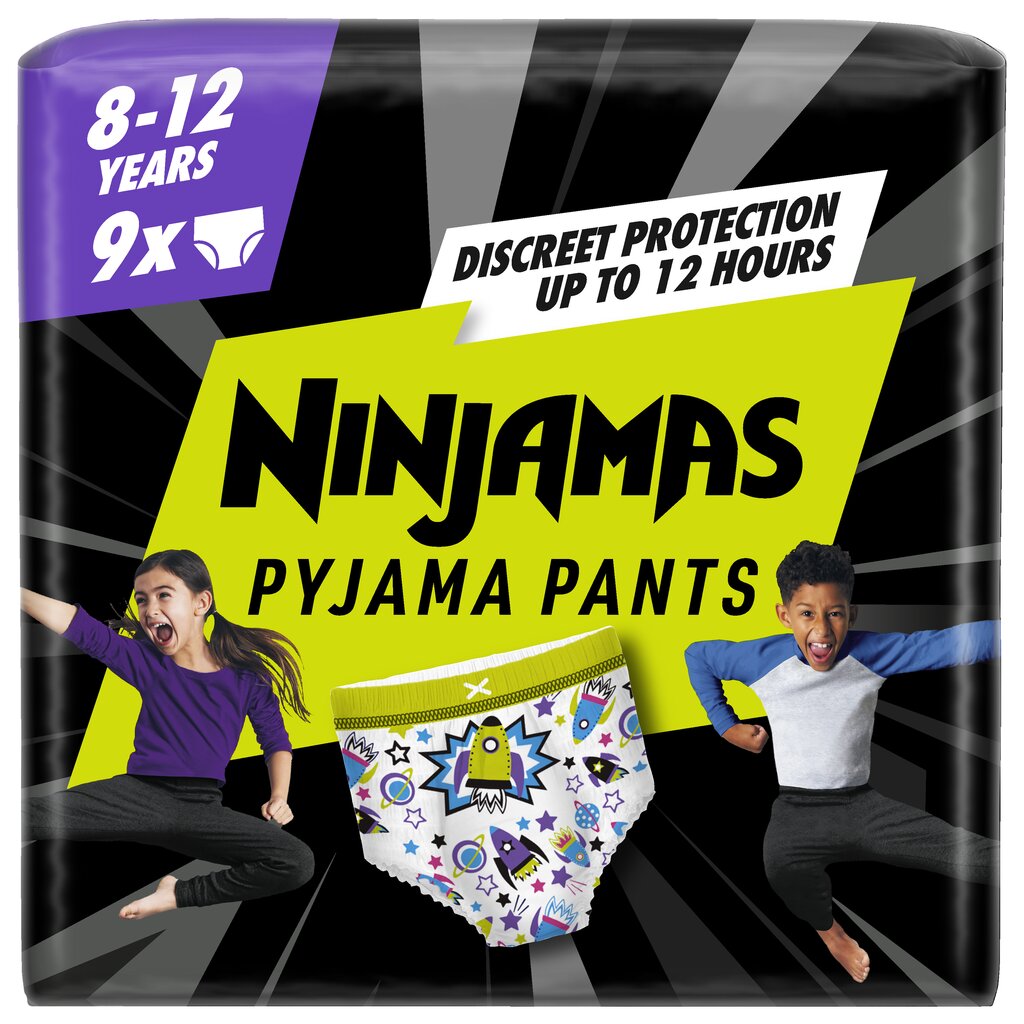 Ночные подгузники - трусики Pampers Ninjamas Space, 9 штук, 27-43 кг цена |  hansapost.ee