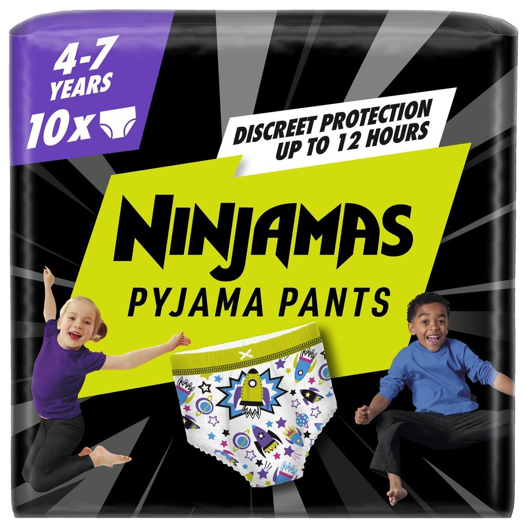 Pampers Ninjamas Pidžaamapüksid Space, 10 tk, 17-30 kg цена и информация | Mähkmed, riidest mähkmed | hansapost.ee