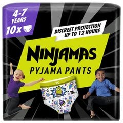 Pampers Ninjamas Pidžaamapüksid Space, 10 tk, 17-30 kg hind ja info | Mähkmed, riidest mähkmed | hansapost.ee