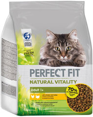 Perfect Fit Natural Vitality kassitoit kana ja kalkuniga, 3x2,4 kg hind ja info | Kassi kuivtoit ja kassikrõbinad | hansapost.ee