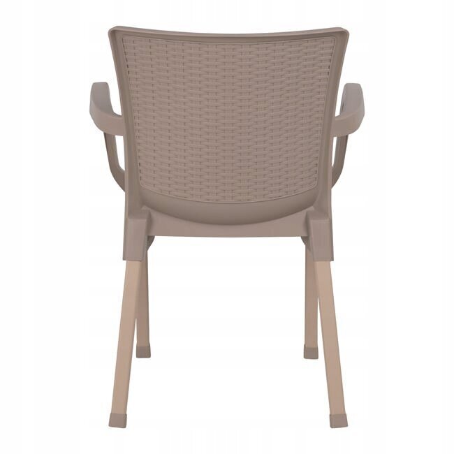 KRZESŁO OGRODOWE RATTAN 60 x 60 x 82 CM CAPPUCCINO*3921 hind ja info | Aiatoolid, rõdutoolid | hansapost.ee