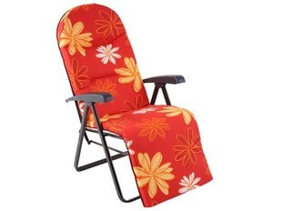Кресло-лежак Galaxy Plus, красный/разноцветный цена и информация | Лежаки | hansapost.ee