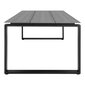 Lauko stalas Denver, Polietilenas, 210x100 cm, juoda/pilka hind ja info | Aialauad | hansapost.ee