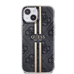 Guess IML 4G Gold Stripe Case for iPhone 15 Black цена и информация | Чехлы для телефонов | hansapost.ee