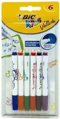 Набор маркеров Bic Mini Kids, 6 цветов цена и информация | Принадлежности для рисования, лепки | hansapost.ee