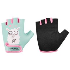 Детские велосипедные перчатки Spokey Play Lama, размер S, чёрный/зеленый цвет цена и информация | Велосипедные перчатки | hansapost.ee