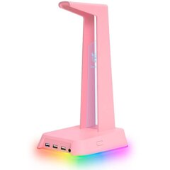 Подставка для наушников с usb-концентратором Onikuma ST2 RGB, розовая цена и информация | Аксессуары для наушников | hansapost.ee