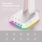 Kõrvaklappide statiiv koos USB-keskusega Onikuma ST2 RGB, Valge цена и информация | Kõrvaklapid | hansapost.ee