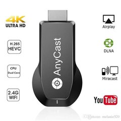 AnyCast M100 Airplay Streamer 4K / WiFi 5 / DLNA / Dual Core ARM / iOS / Android цена и информация | Адаптеры и USB-hub | hansapost.ee